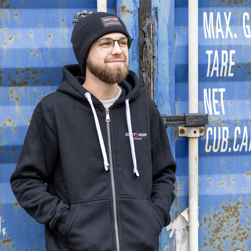 DriftShop Premium Black Zipped Hoodie